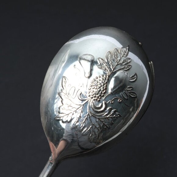 Vintage Silver Plate Salad Tongs Dinner Party Italy EP Zinc Retro Serve Ware MCM - Picture 10 of 12